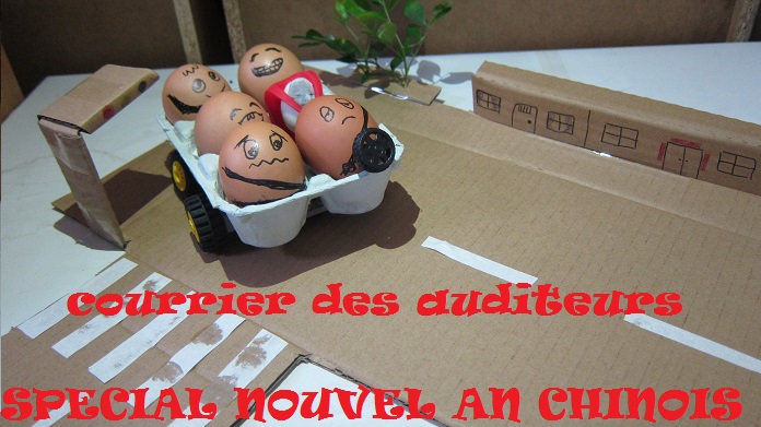 En route pour le courrier spécial de l'année du coq