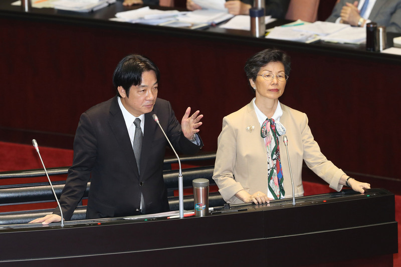 Le cabinet de William Lai  se conforme à la politique interdétroit de Tsai Ing-wen