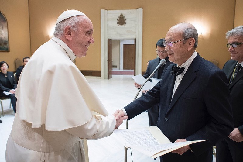 Le président du temple Baoan de Taipei reçu par le Pape François