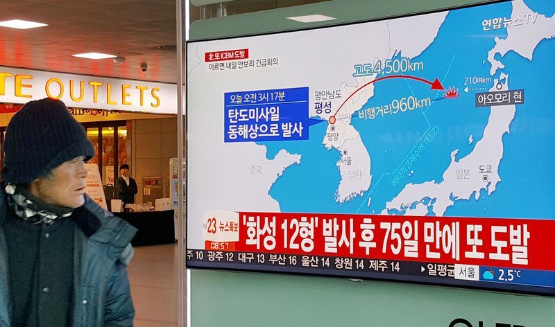La présidente invite le gouvernement à rester vigilant suite au test missile de Pyongyang