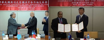 Taiwan signe des accords de pêche avec les Tuvalu et Nauru