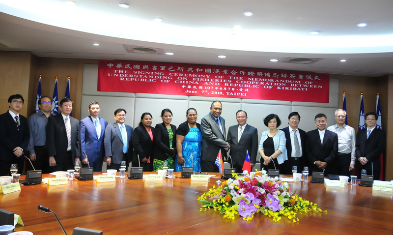 Taiwan et Kiribati ont signé un protocole de coopération sur la pêche