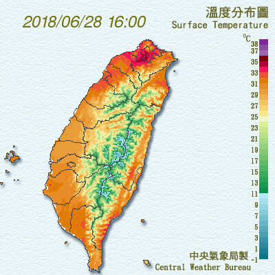 Premières alertes aux fortes chaleurs à Taipei et sur la cote Est