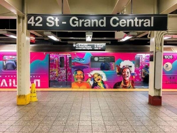 Le métro new-yorkais redécoré par l'artiste taiwanais Chiang Meng-chih (江孟芝) (Image du bureau du tourisme)