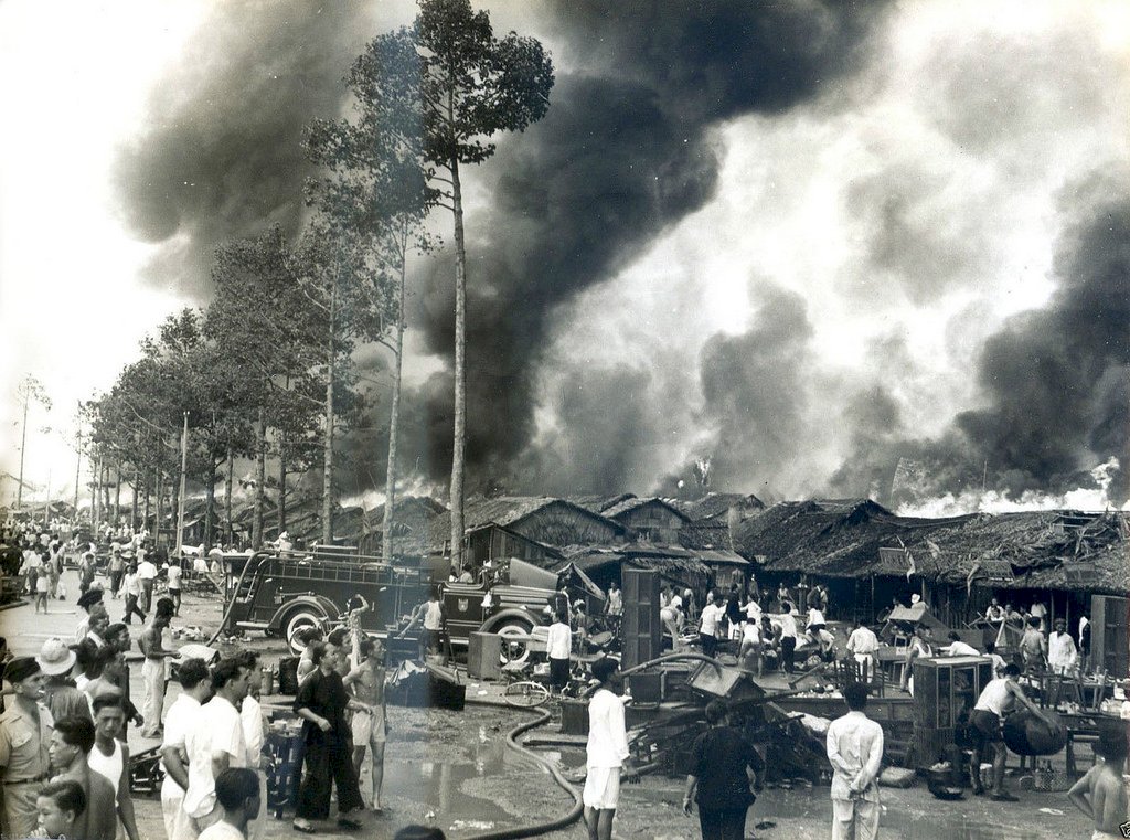 Guerre d'Indochine, ici à Saigon au Vietnam (image Flickr par manhhai)