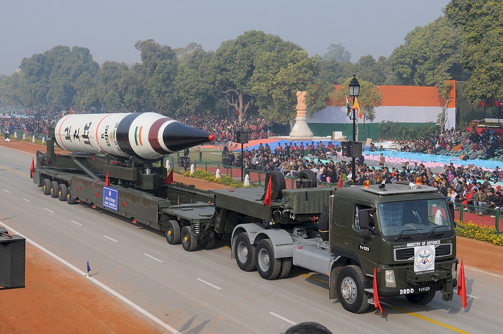 Missile balistique intercontinental (image Ministère de la Défense indien)