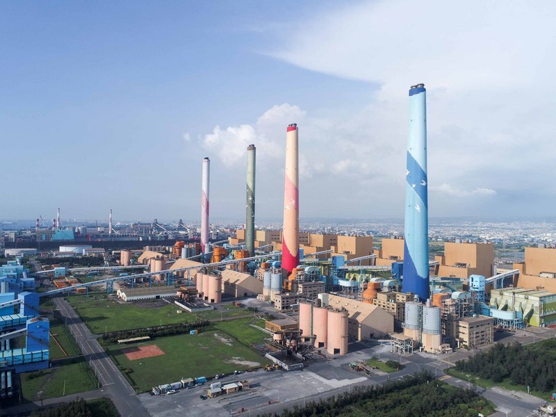 Centrale thermique de Taichung (image fournie par la municipalité de Taichung)