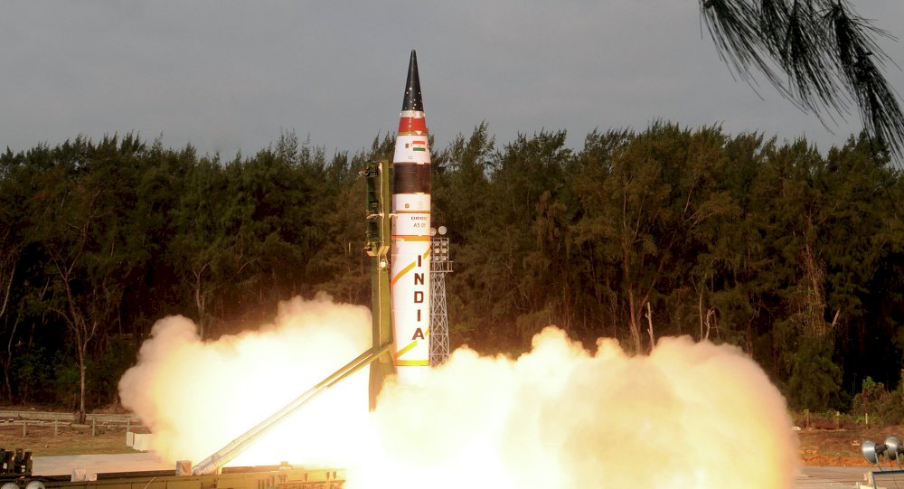 Missile indien Agni-V (image ministère indien de la Défense)