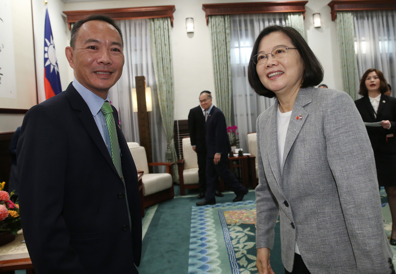 Le président du sénat de Bélize reçu par Tsai Ing-wen