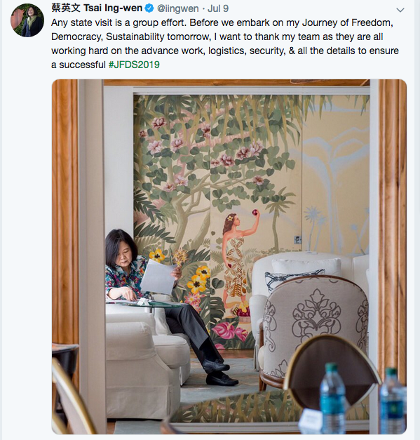 Tsai Ing-wen entame une longue tournée auprès des pays alliés des Caraïbes