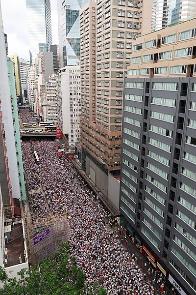Manifestation contre le projet de loi d'extradition (Image : Wikimedia Commons - Wpcpey)