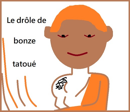 Un moine bouddhiste tatoué (illustration DAO)