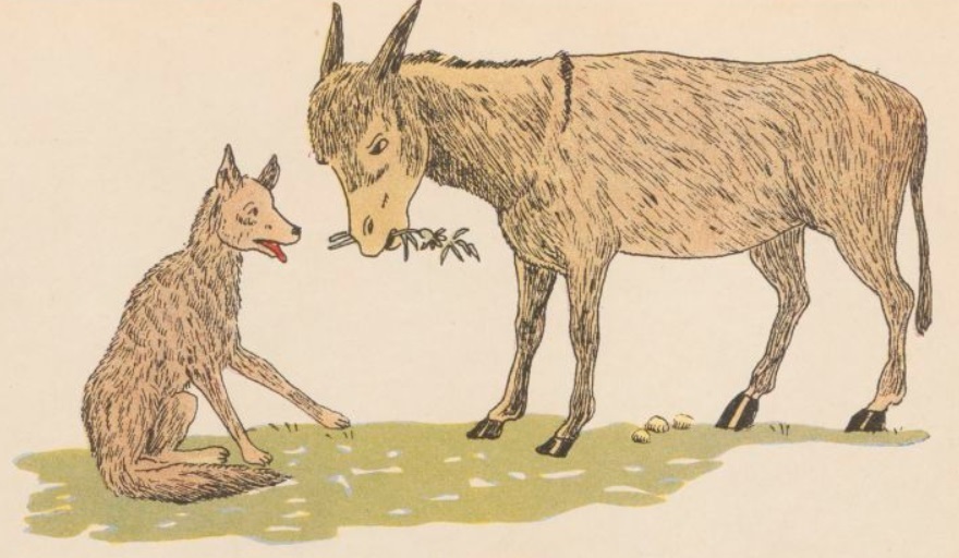 Renard imposant et âne imbus (image d'illustration, source Wikimedia Commons)