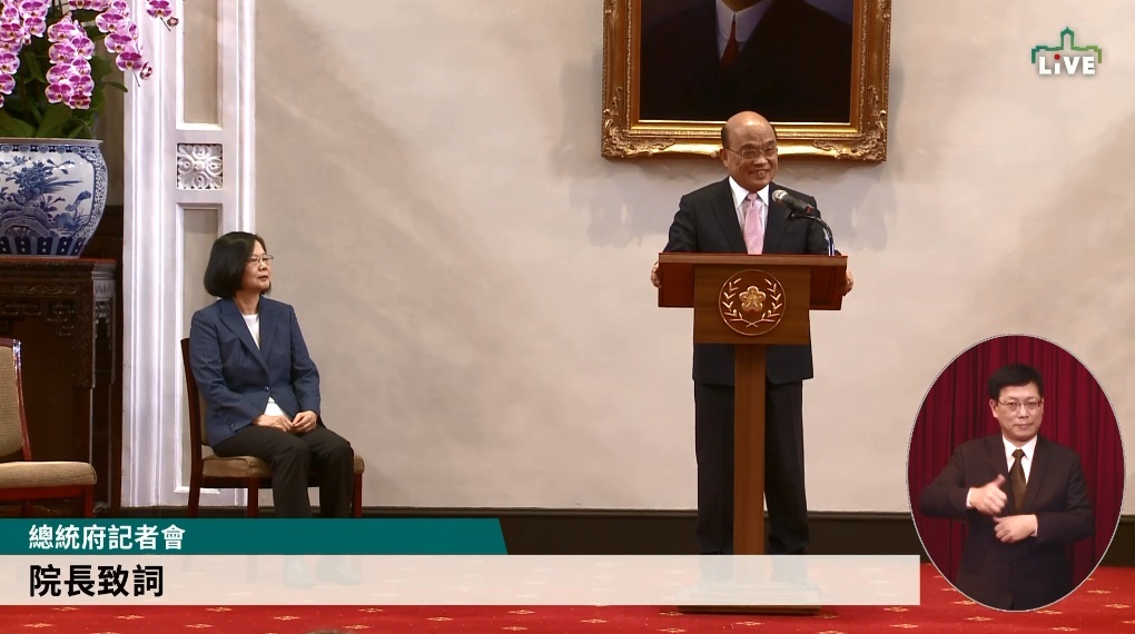 Su Tseng-chang restera au poste de premier ministre
