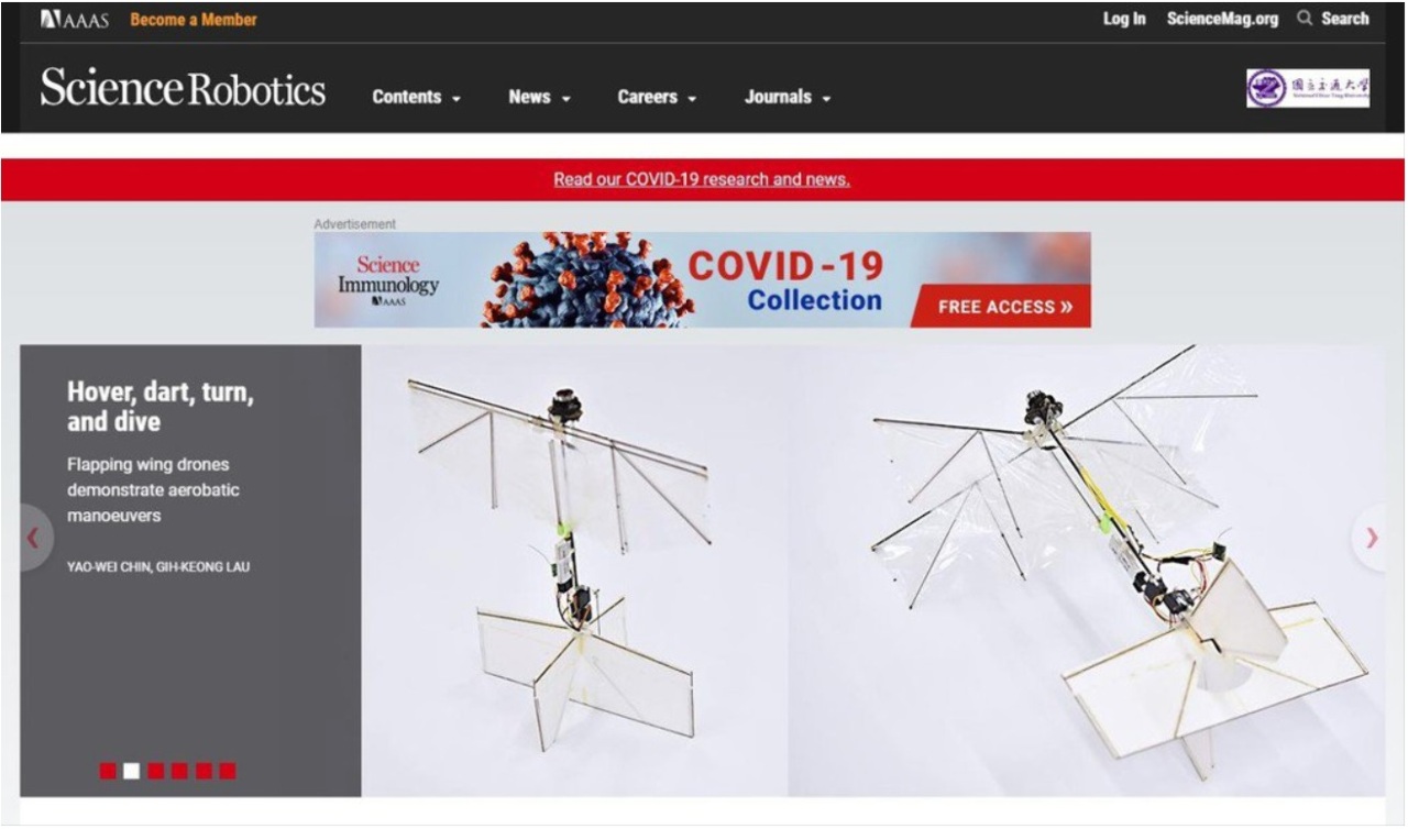 Une équipe de recherche développe des ailes battantes des drones démontrant des manœuvres acrobatiques