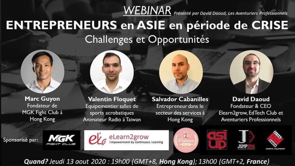 Dossier spéciale séminaire entreprenariat et Covid-19 organisé par Les Aventuriers Professionnels (Hong Kong)