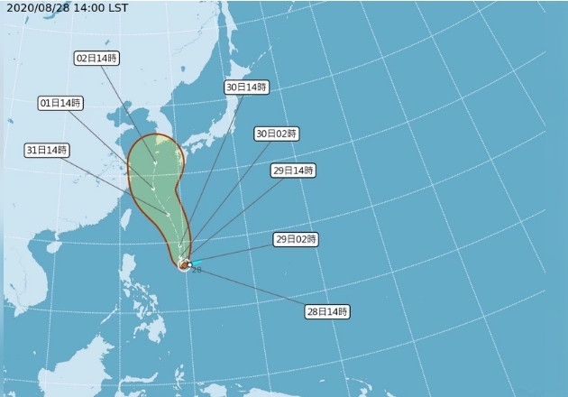 Formation du typhon Maysak