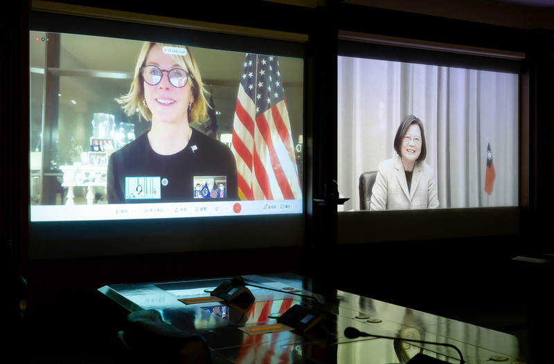 Visioconférence entre la présidente Tsai Ing-wen et l’ambassadrice américaine auprès des Nations unies Kelly Craft