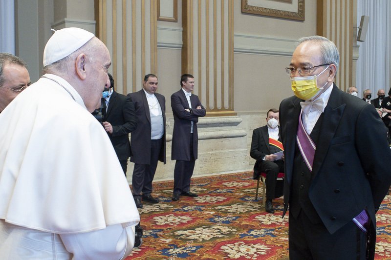 L’ambassadeur taïwanais au Vatican présente les vœux du Nouvel An au pape François