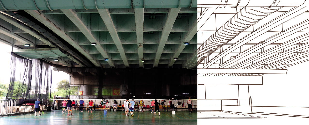 Dessous de pont de Taipei par Morgane Le Guilloux / Urban Taiouan