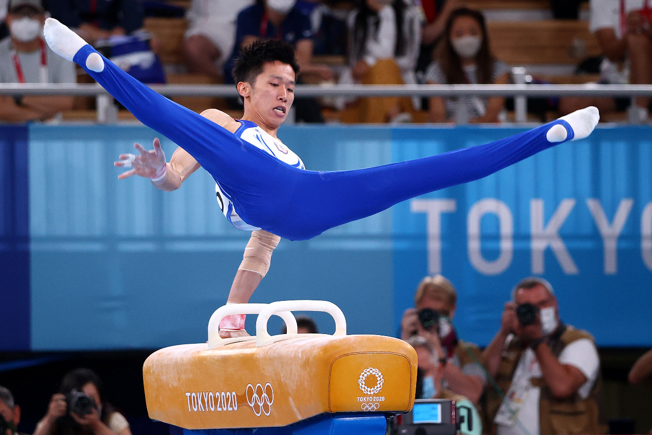 Le gymnaste taiwanais Lee Chih-kai décroche l'argent au cheval d'arçons