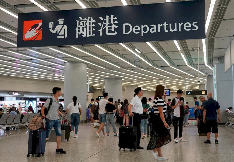 L'aéroport de Hong Kong (Photo CNA fournie par China News Service)