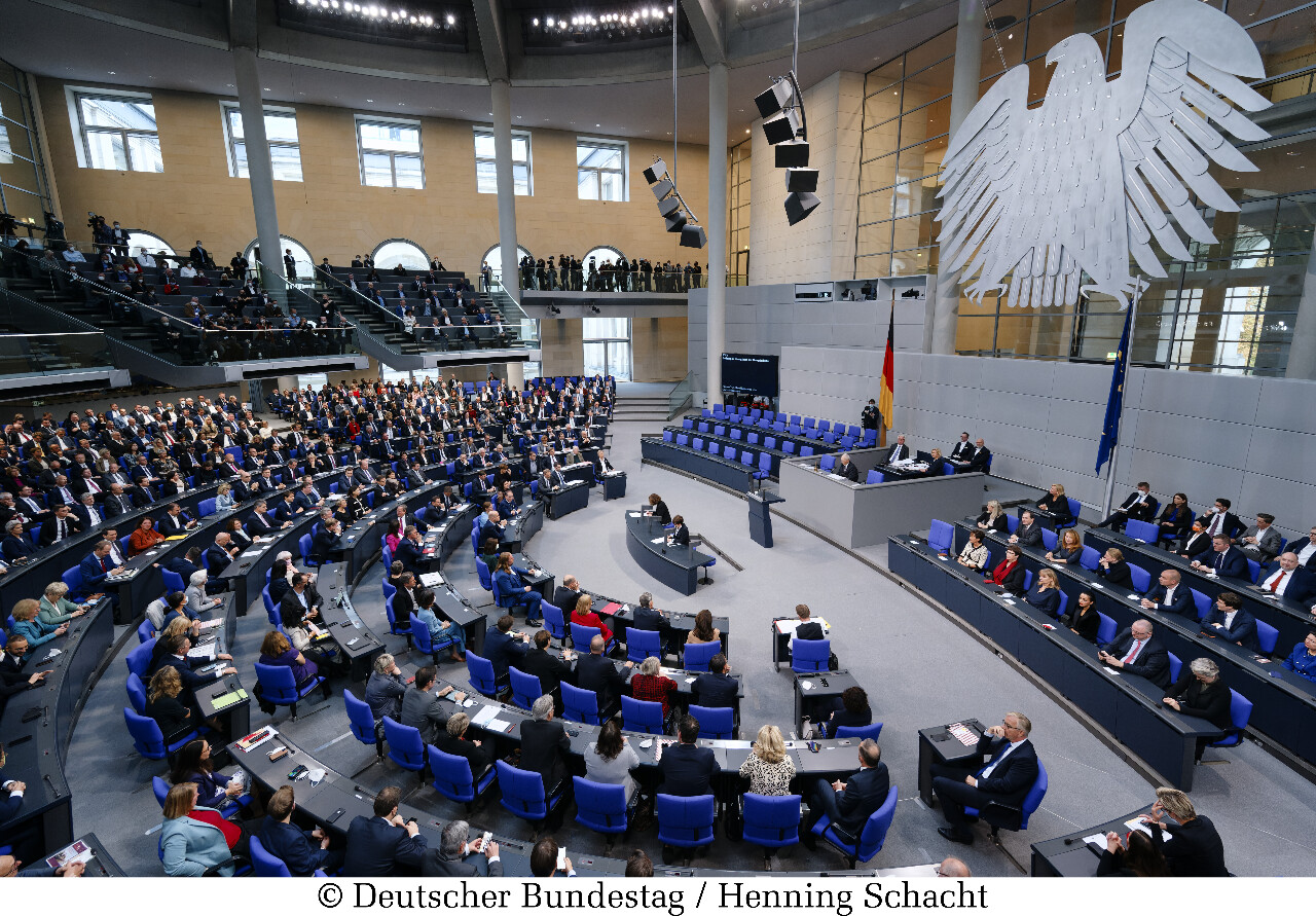 Première assemblée pour le 20e Parlement allemand au Bundenstag (photo Bundenstag)
