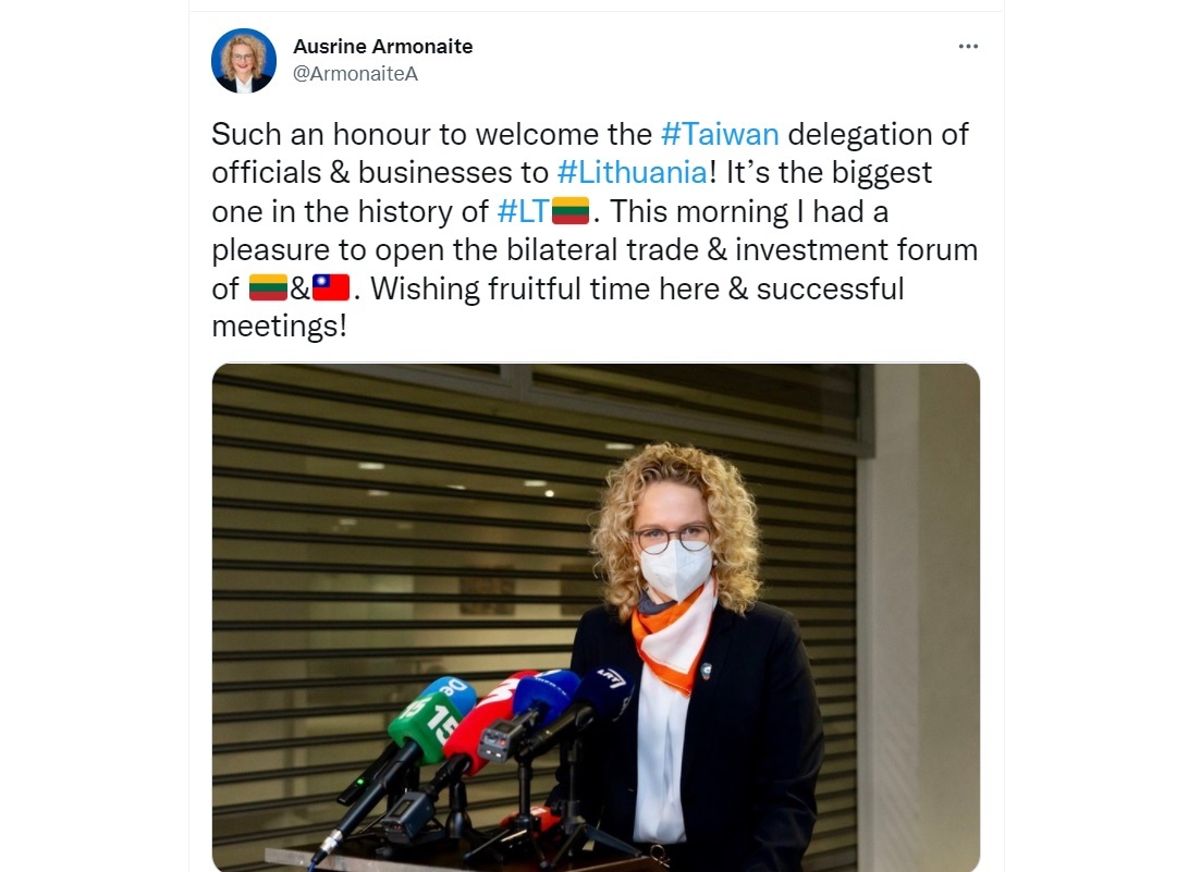 La Lituanie précise que son bureau de représentation à Taïwan ouvrira début 2022