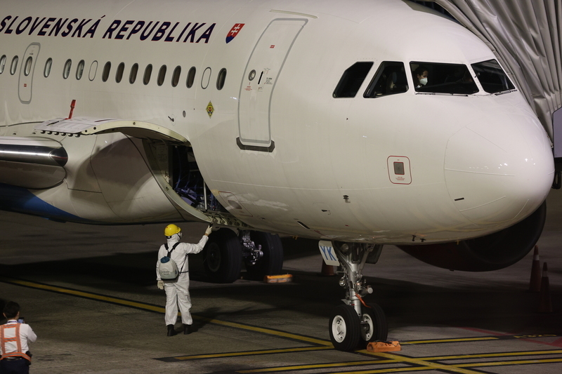 La délégation slovaque arrive à Taiwan à bord d’un avion gouvernemental