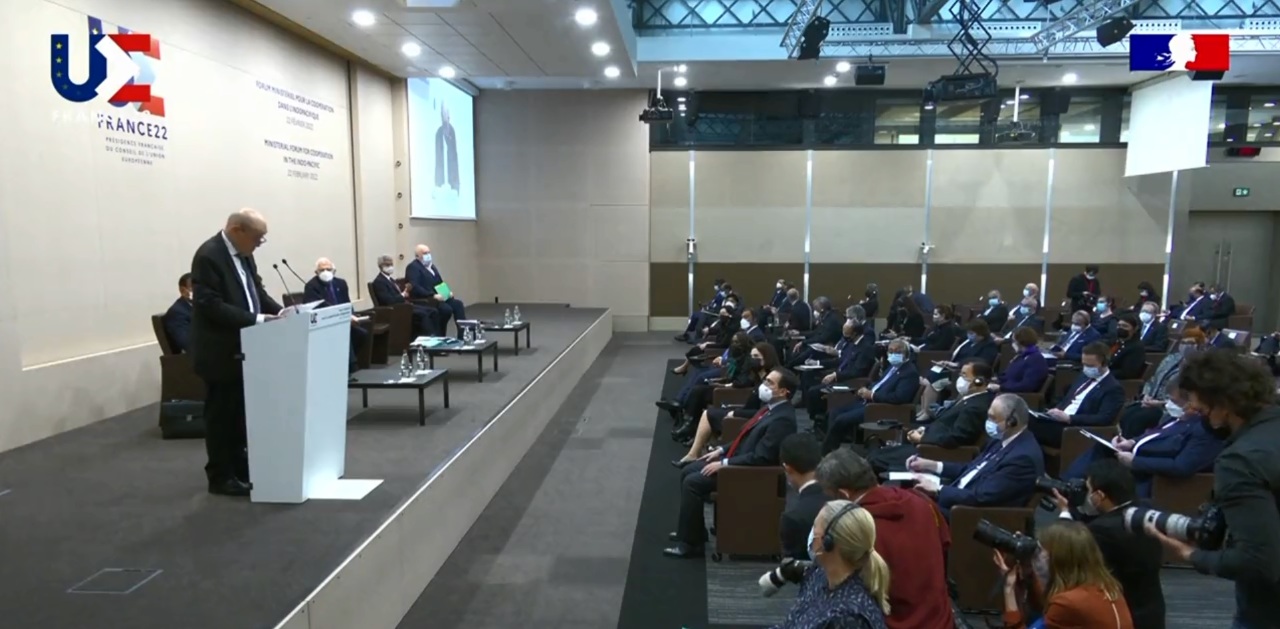 Premier forum ministériel sur la coopération dans l'Indopacifique (captureTwitter France Diplomatie)