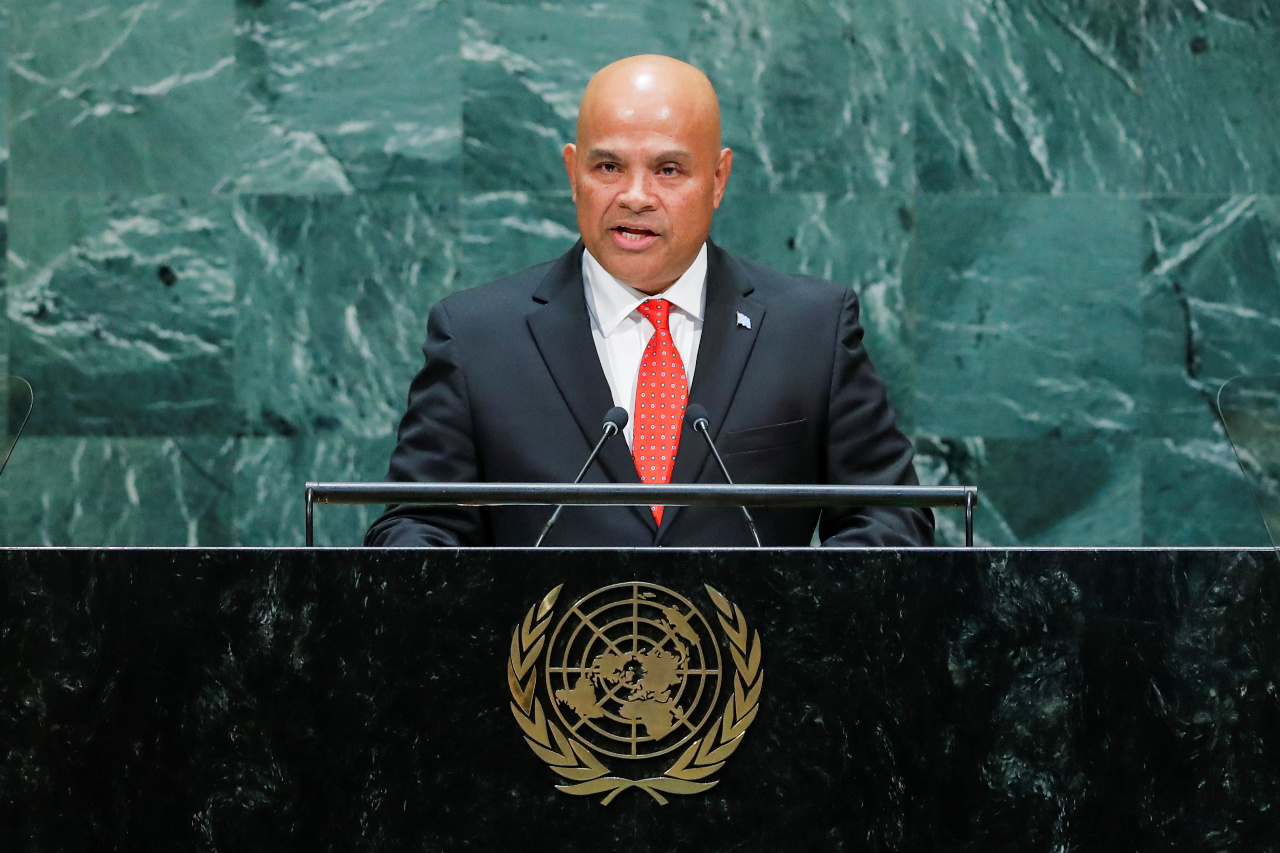 David W. Panuelo, président des Etats fédérés de Micronésie à l'Assemblée générale de l'ONU de 2019 (Photo Reuters)