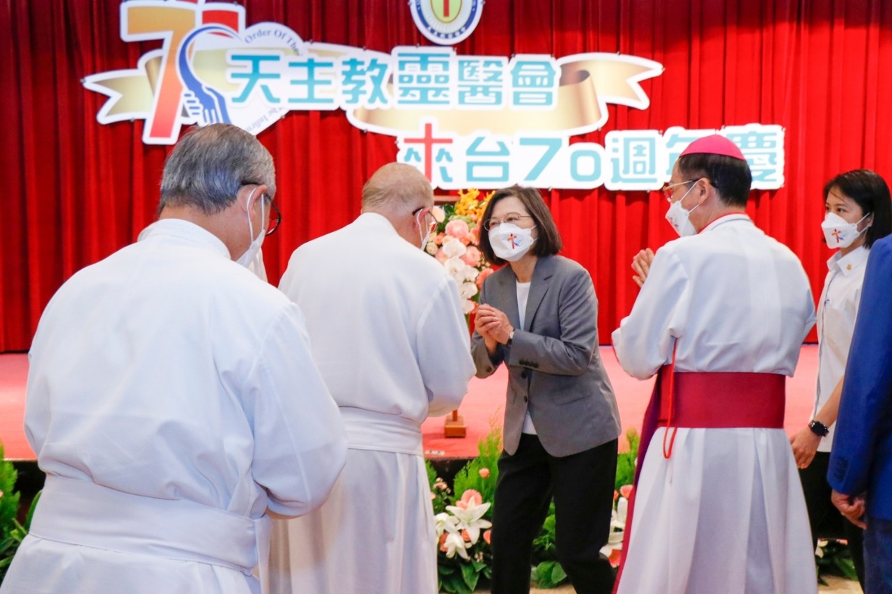 La présidente Tsai Ing-wen salue les 70 ans d’action des Camilliens à Taïwan