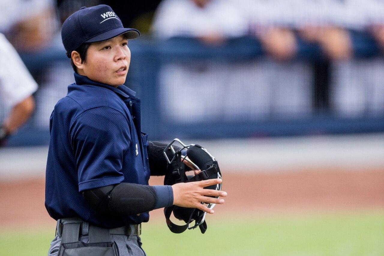 Sophiyah Liu, arbitre de baseball (photo : aimable crédit)