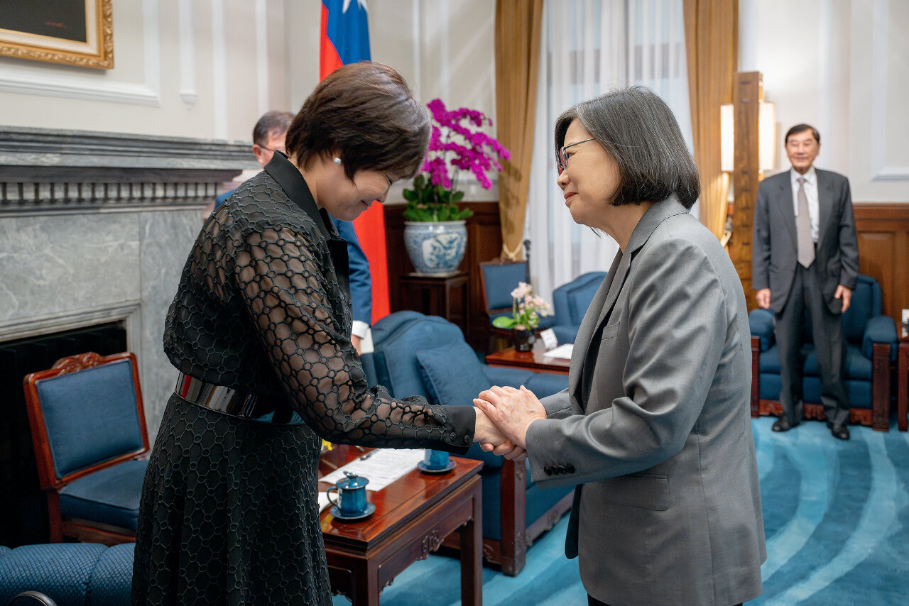 La veuve de Shinzo Abe, Akie Abe, reçue par la présidente Tsai Ing-wen