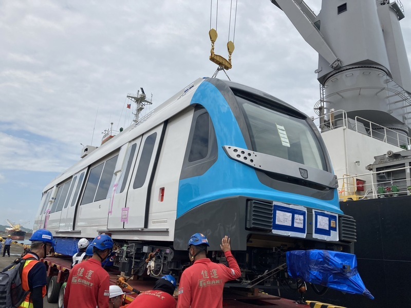 Livraison à Taïwan de la première rame du métro de la ligne Sanying