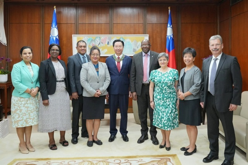 Joseph Wu reçoit les ambassadeurs de quatre alliés diplomatiques auprès des Nations Unies