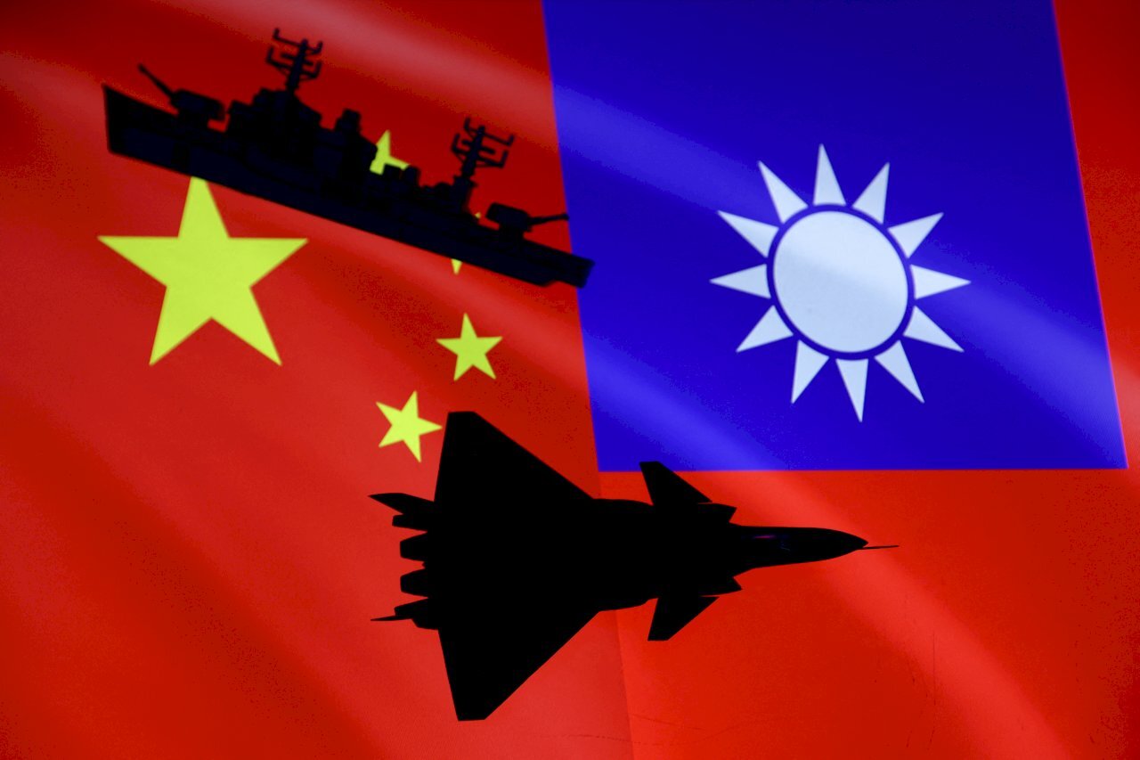 Montagne des drapeaux chinois et taïwanais (Image : Reuters)