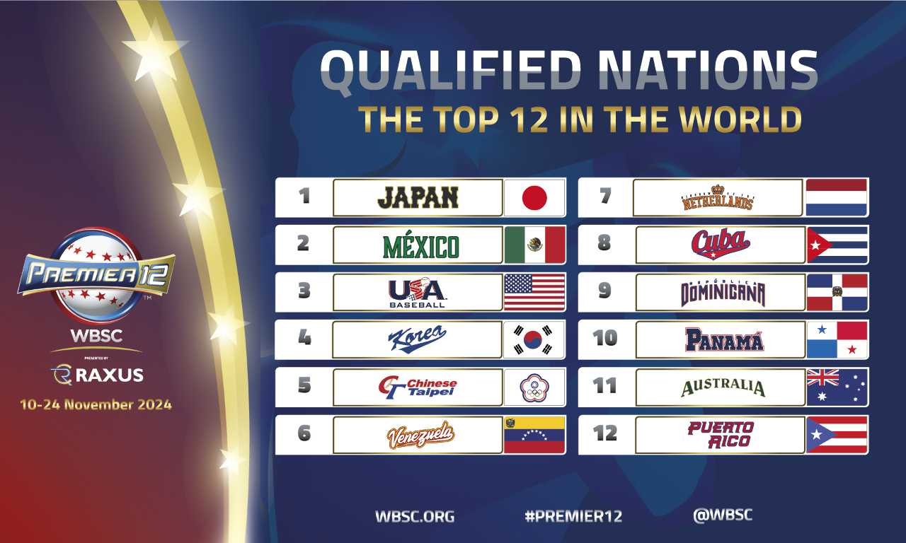 Taïwan qualifié pour le 3e tournoi Premier 12 de la WBSC