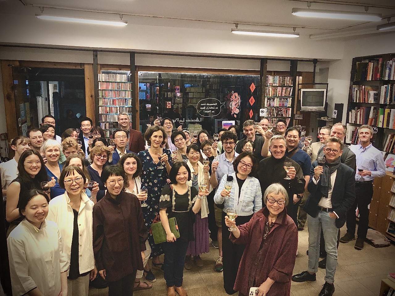 Soirée francophone à la librairie Le Pigeonnier lors du TIBE 2024 (photo : 文化時誌 賴郁夫)
