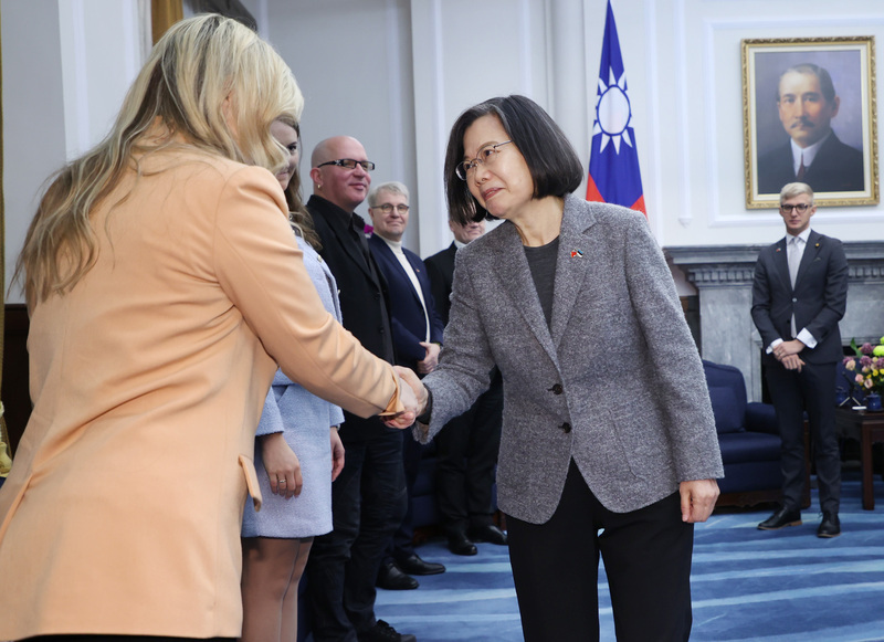 La délégation parlementaire estonienne reçue par la présidente Tsai Ing-wen