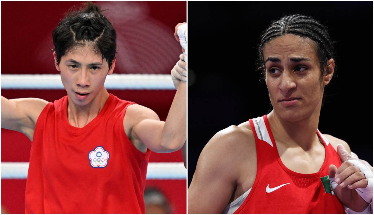 Les boxeuses Taïwanaise Lin Yu-ting (林郁婷, gauche) et Imane Khelif (droite), d'Algérie, font face à leurs adversaires sur le ring de Paris et à la remise en question de leur place aux Jeux en parallèle sur une question de genre (Images AFP/Reuters)
