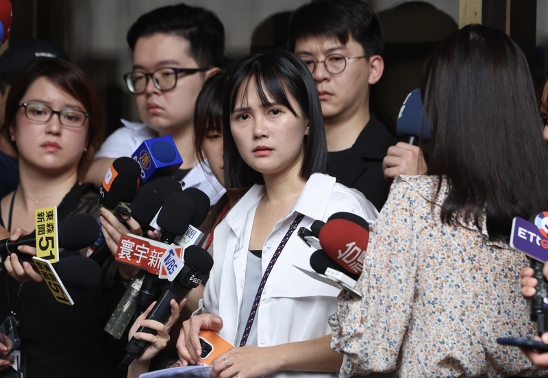 La porte-parole du TPP Wu Yi-hsuan (吳怡萱) (Image : CNA)