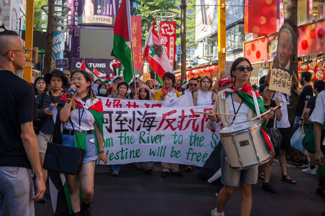 Manifestation pour la paix en Palestine, Taipei, le 13 octobre 2024 (photo : Sasa / RTI)