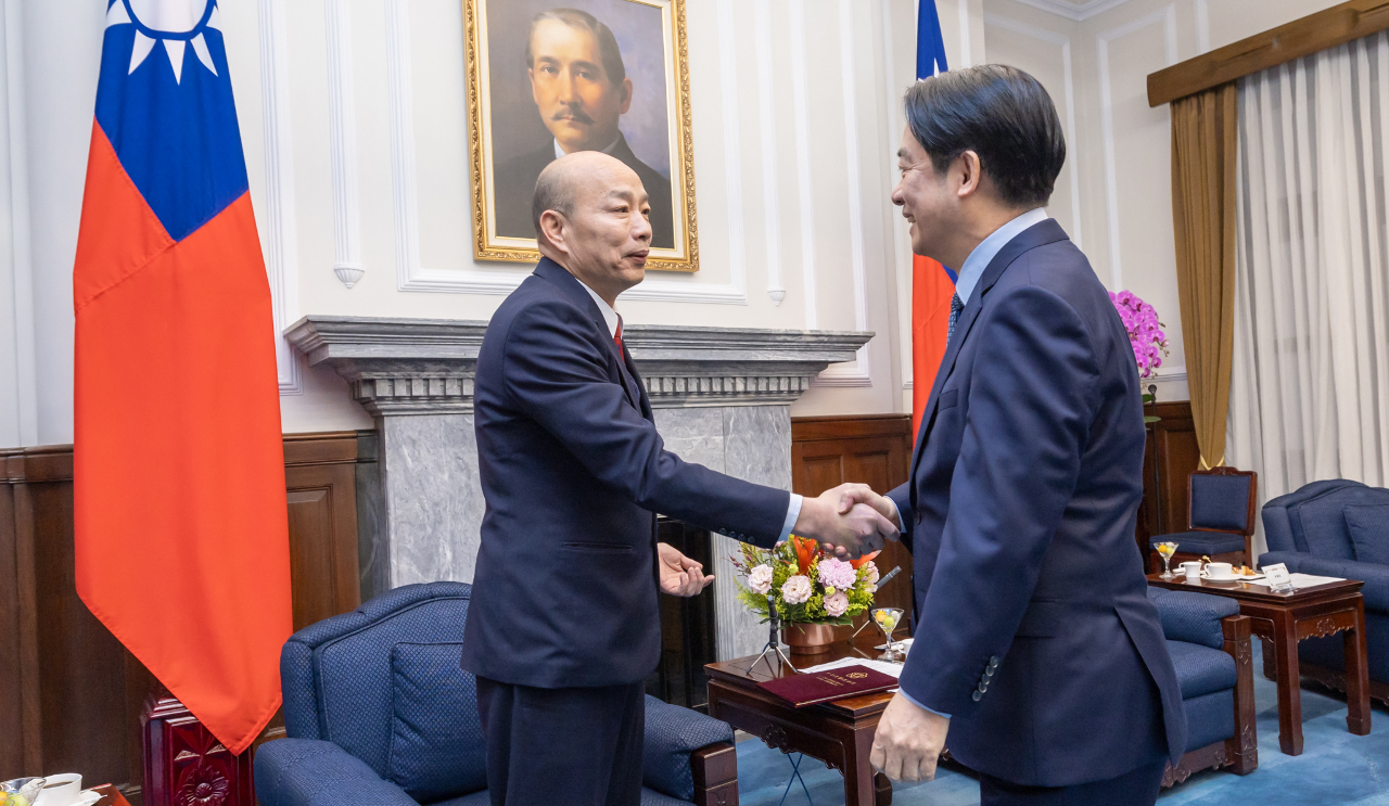 Lai Ching-te reçoit la délégation menée par le président du parlement Han Kuo-yu avant son départ pour Washington