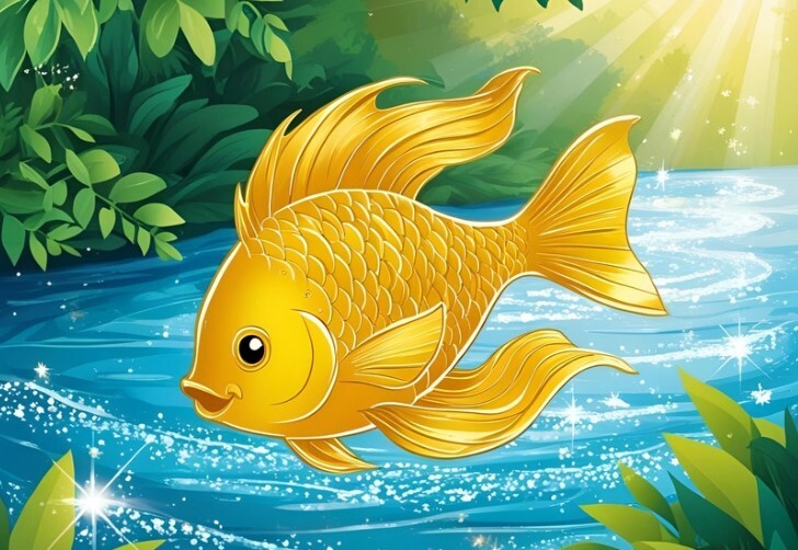 Un gros et beau poisson doré