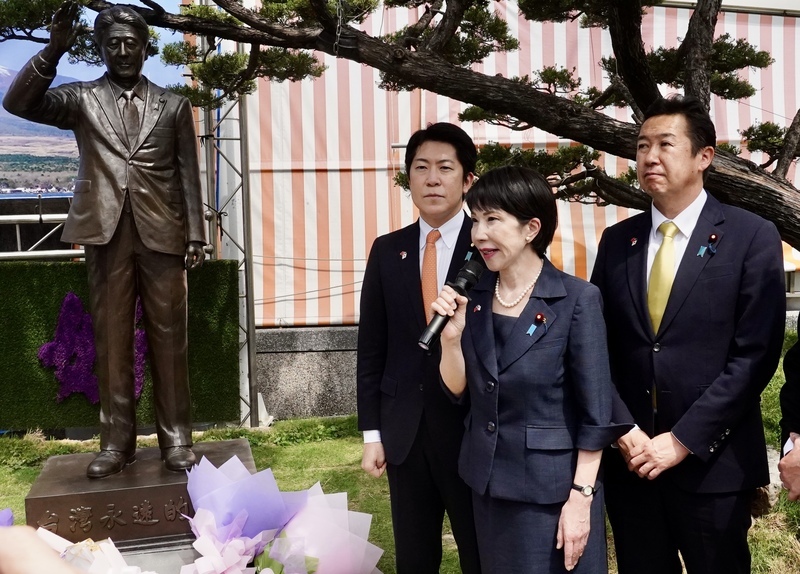 Inauguration du parc commémoratif Shinzo Abe à Kaohsiung en présence de Sanae Takaichi